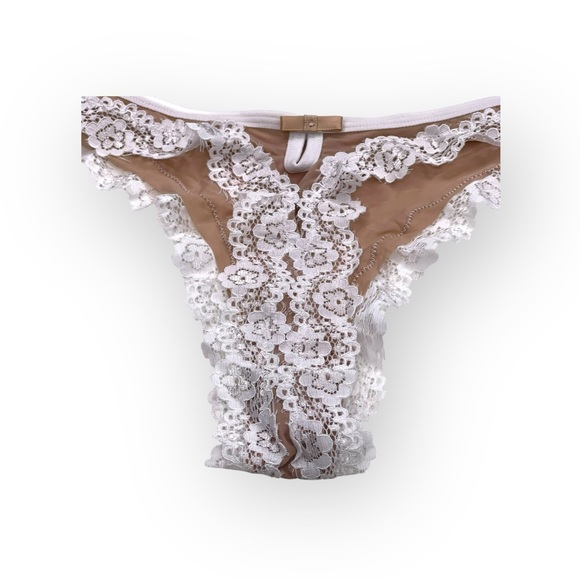 new Honeydew Intimates ❤︎︎ Emily Sheer Micro Lace Trim Thong Panty ❤︎︎ Suntan M - Picture 12 of 16